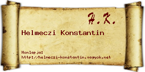 Helmeczi Konstantin névjegykártya